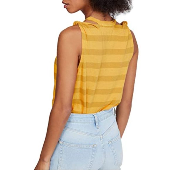 Free People The Twist Striped Tank Top in Mandarin - Picture 4 of 5